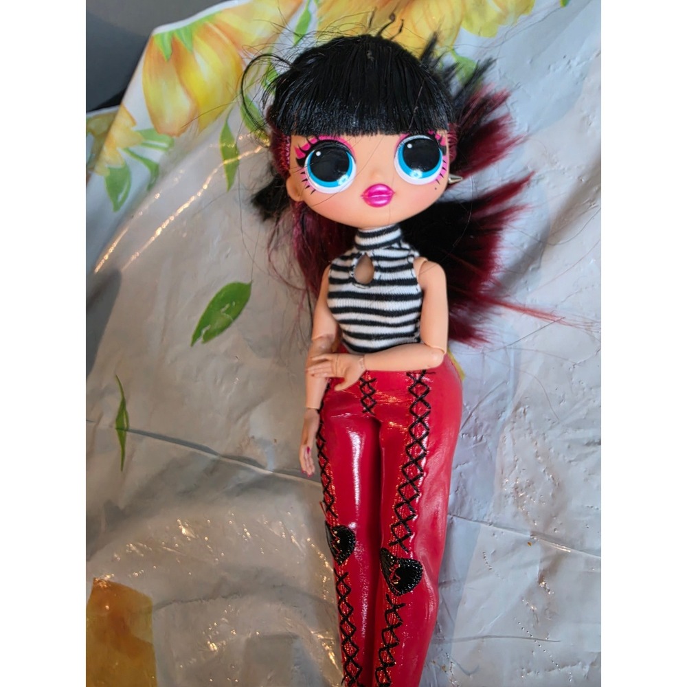 LOL Surprise OMG Remix Bhad Gurl Fashion Doll Red Pants Striped Top